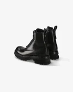 Premiata Scarpe Anfibi in Pelle Nera (2)