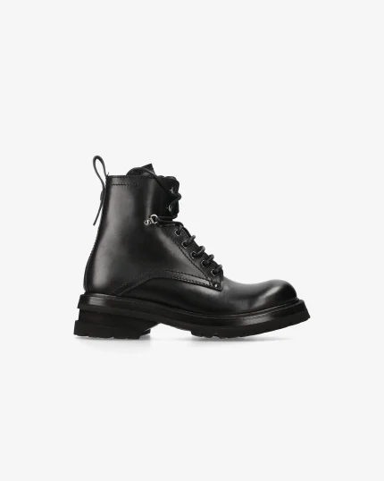 Premiata Scarpe Anfibi in Pelle Nera (6)