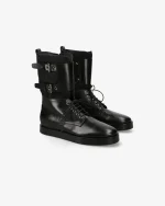 Scarpe Premiata Donna Stivaletti in Pelle Nera (2)
