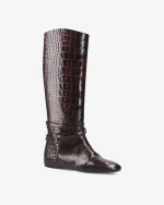 Scarpe Premiata Donna Stivali in Pelle Marrone (4)