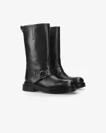 Scarpe Premiata Donna Stivali in Pelle Nera (2)